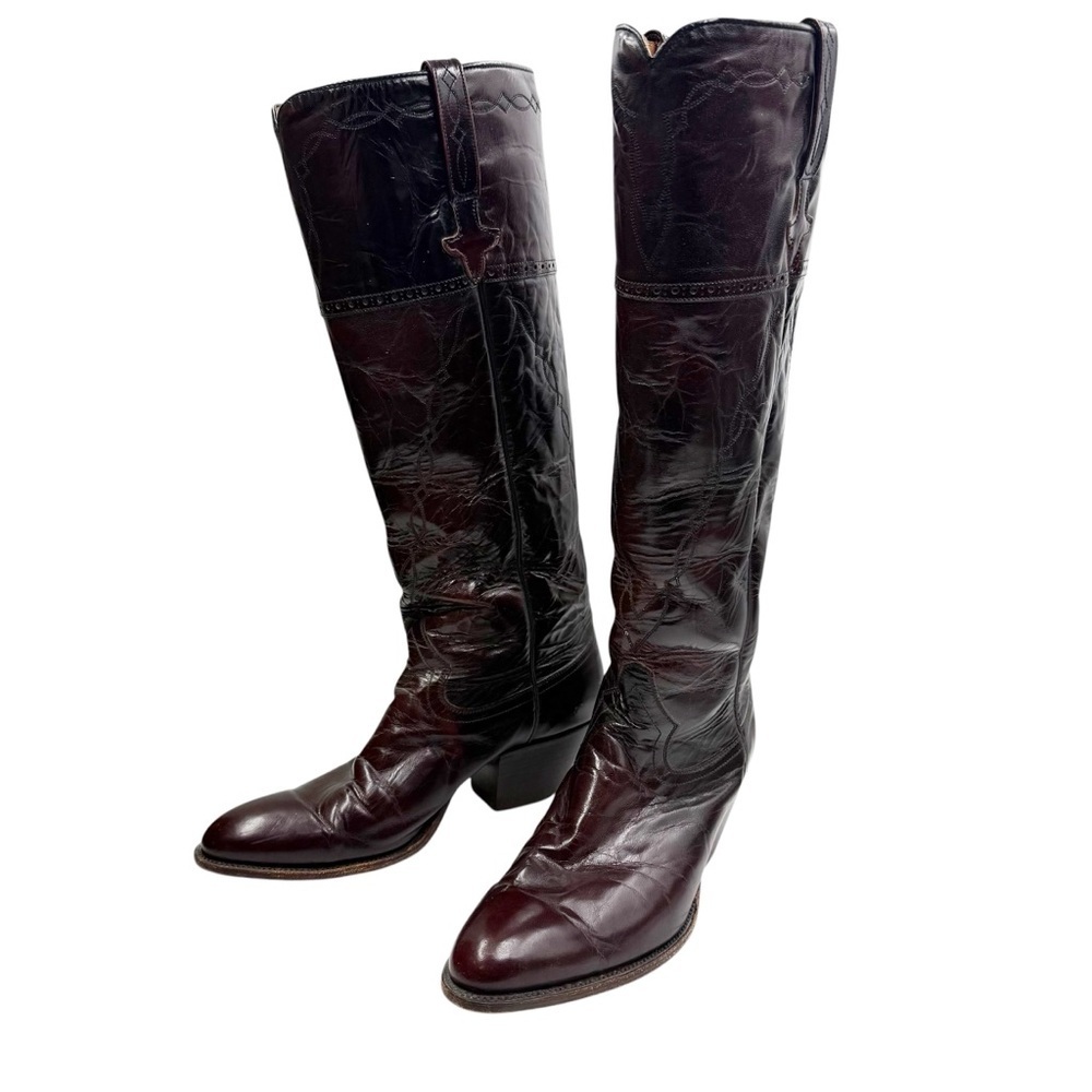 DANPOST VINTAGE Tall Cowboy Boots Women's 8 - Picture 3 of 12
